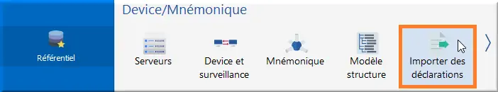 Accès Importer des déclarations